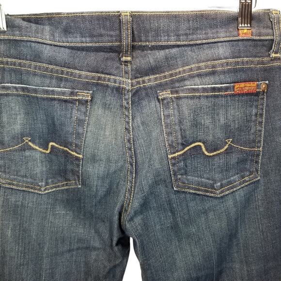 7 for All Mankind Jeans Women's 28 Bootcut Distressed - Picture 4 of 8